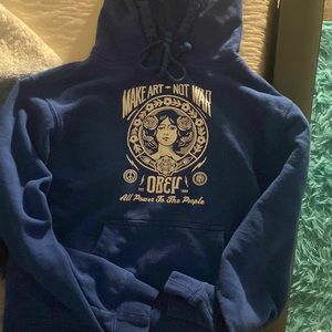 Blue OBEY hoodie from zumiez
